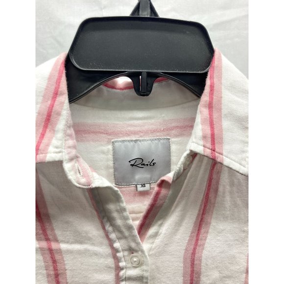 Rails Regan Tulip Stripe Button Down Shirt XS - Picture 3 of 4